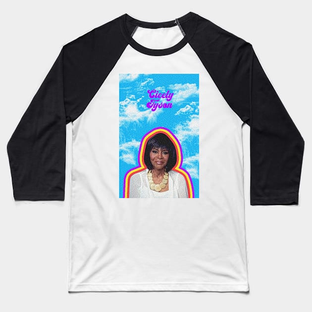 Cicely Tyson in the sky Baseball T-Shirt by iniandre